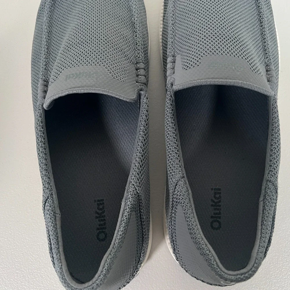 Olukai‎ Kakaha Mesh Slip On Shoes Mens US 13 Gray Lightweight Rock Everyday